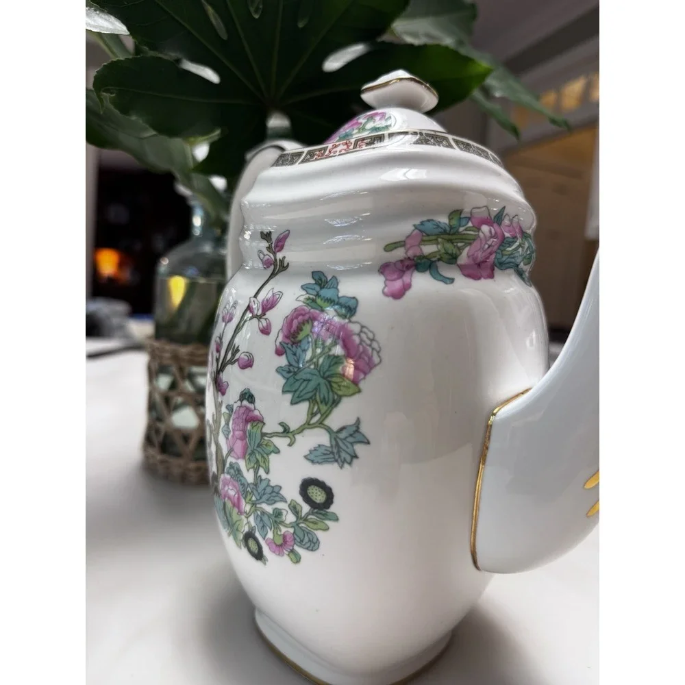 Grosvenor Coffee Or Tea Pot 'Indian Tree' Bone China, England A185 Collectable‎
